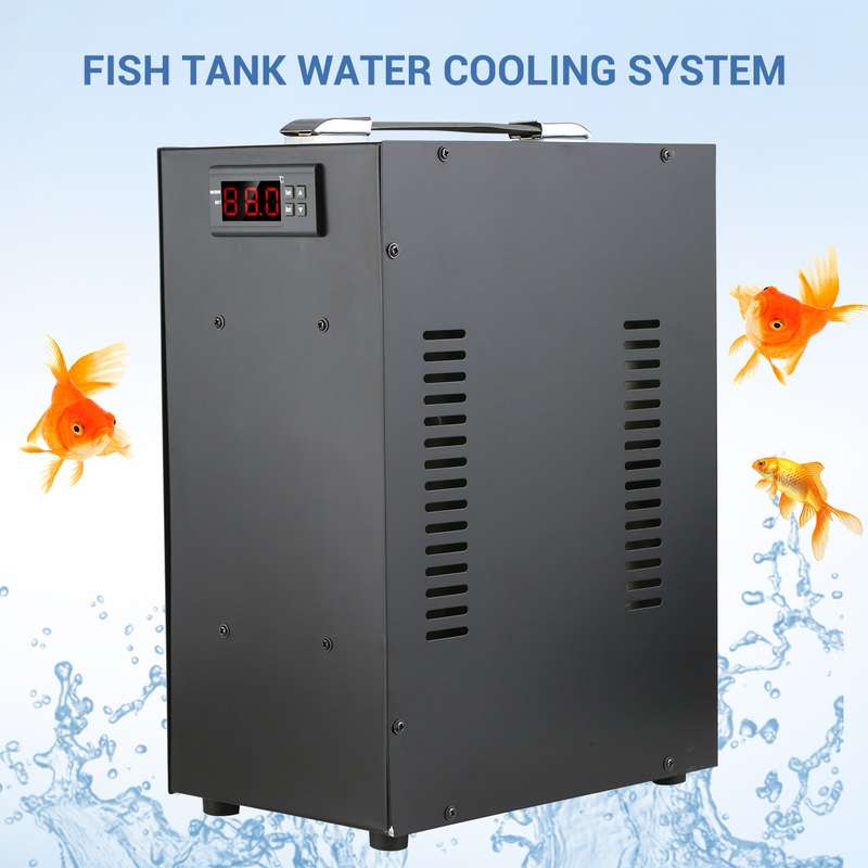Aquarium Chiller Aquarium Cooler LCD Display Quiet Fish Tank Cooling System 40L for Fish Water Grass