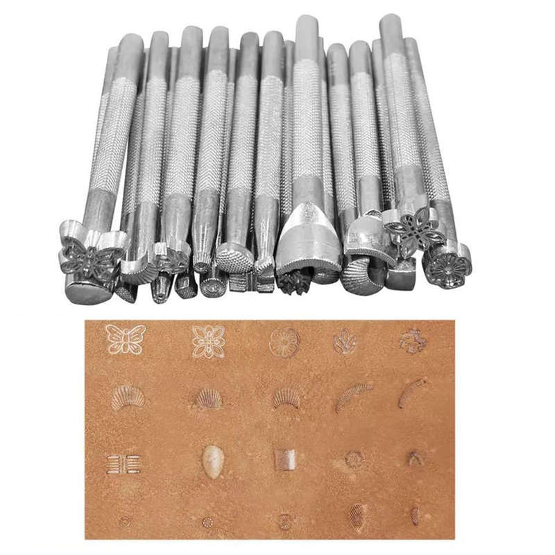 59PCS Craft Leather Tool Set DIY Leather Hand Working Tool Kit for Sewing Stiching Carving Printing