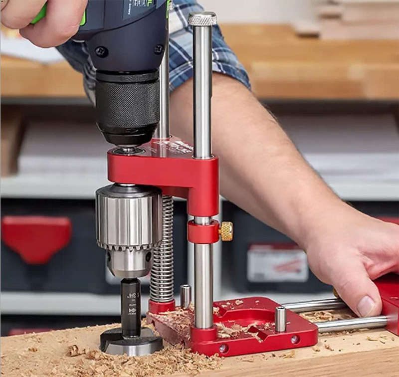 Drill Locator Portable Drilling Template Guide Precise Hole Punch Positioner Steel Woodworkin