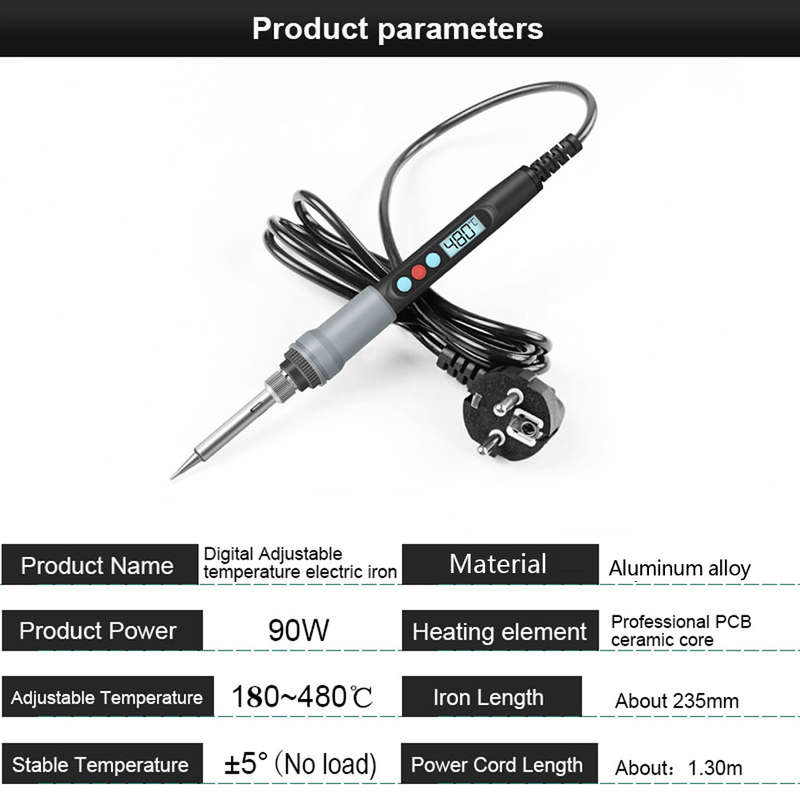 HANDSKIT 90W Constant Temperature Electric Soldering Iron 180~480Temperature Adjustable Electric