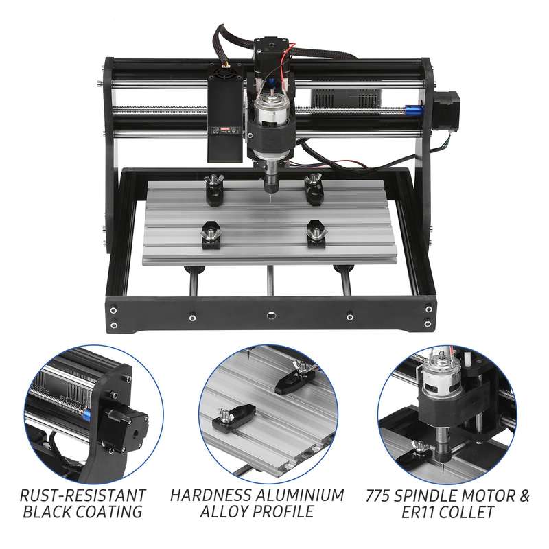 CNC 30*18 Pro Router Kit GRBL Control 3 Axis Offline Controller 80W Laser Module Engraver Pla