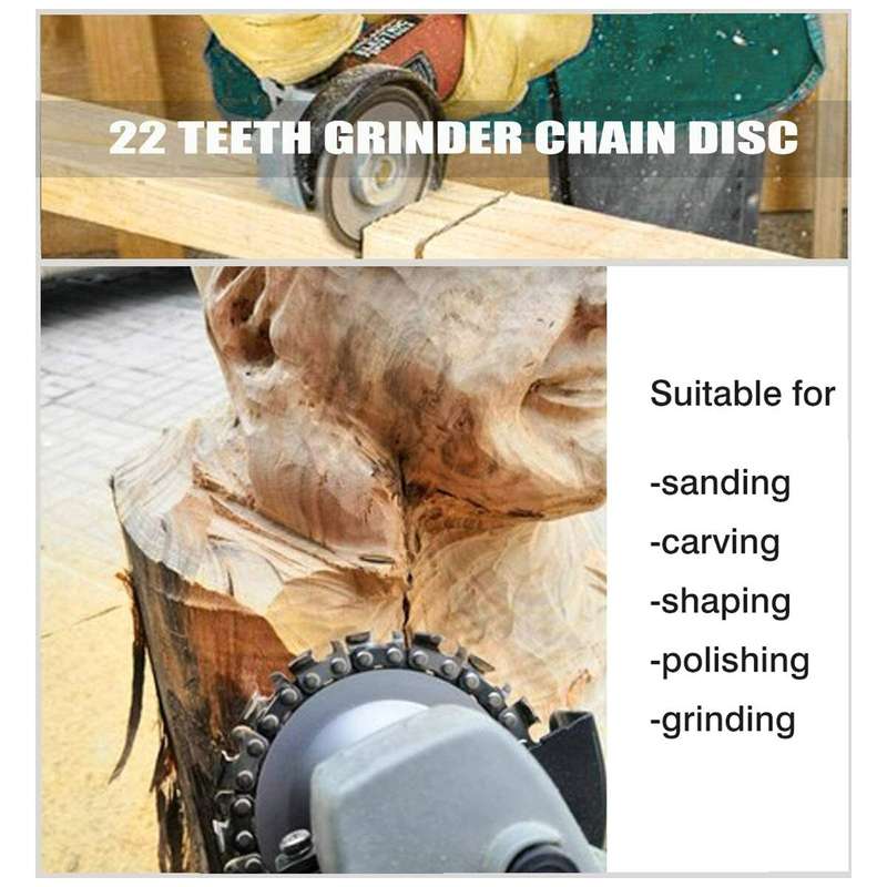 Wood Grinding Wheel Wood Shaping Carving Cutting Disc Angle Grinder Chain Disc Set for Woodwor