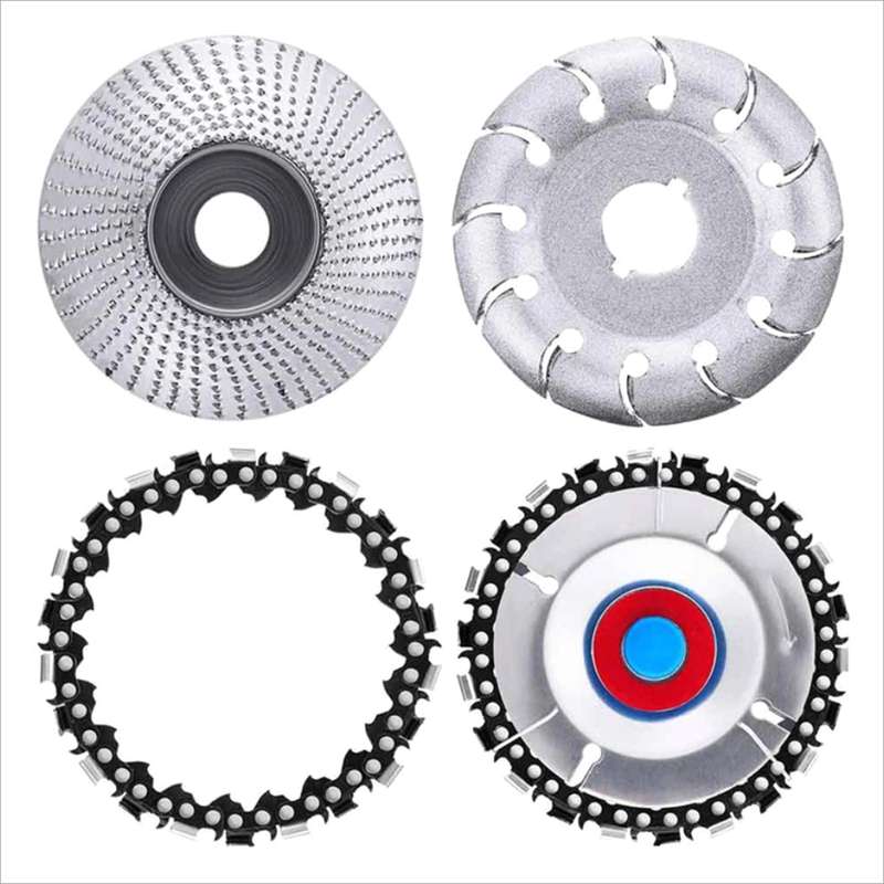 Wood Grinding Wheel Wood Shaping Carving Cutting Disc Angle Grinder Chain Disc Set for Woodwor