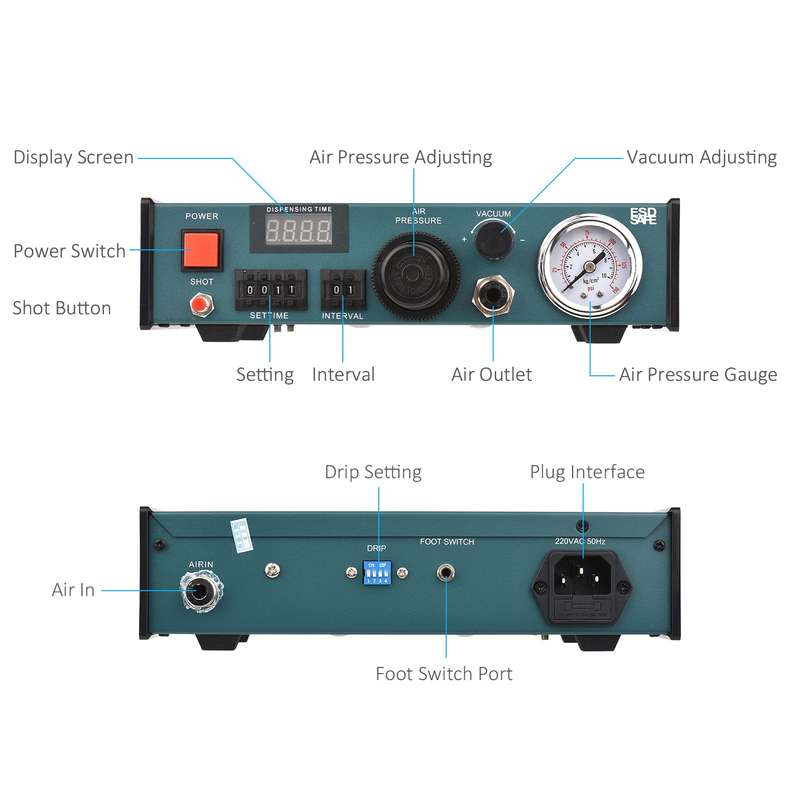 983A 220V Automatic Glue Dispenser Machine Professional Precise Dispensing Controller Glue Machine D