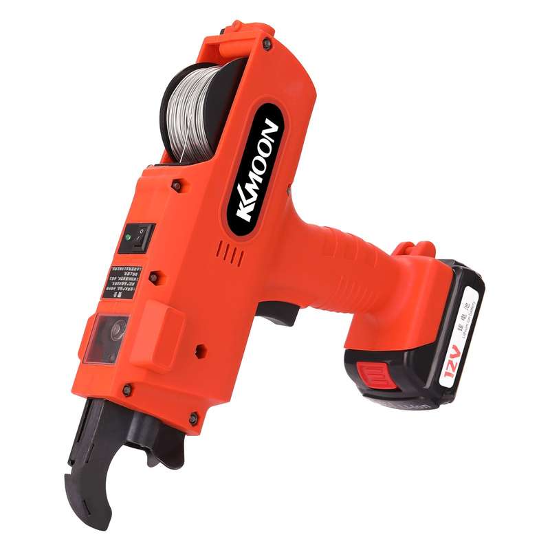 KKmoon 12 V Automatic 8-34MM Rebar Tier Cordless Rechargeable Tying Binding Machine