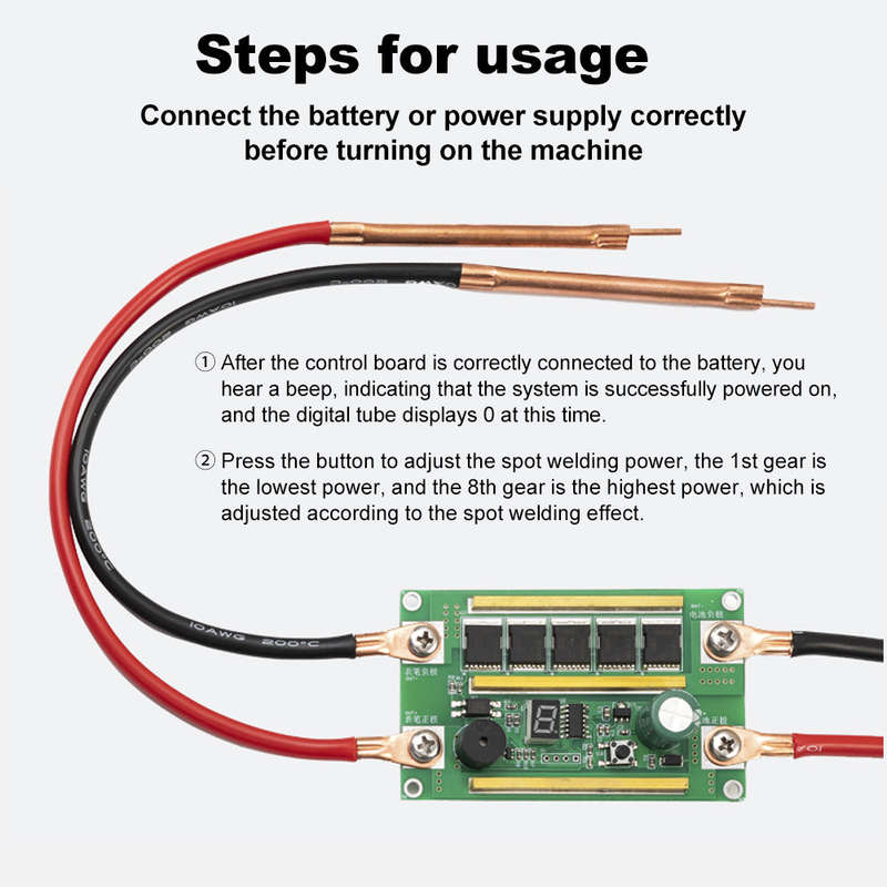 Portable Spots Welding Machine Circuit Board for Lithium Battery Spots Weld Mini Battery Spots Weld