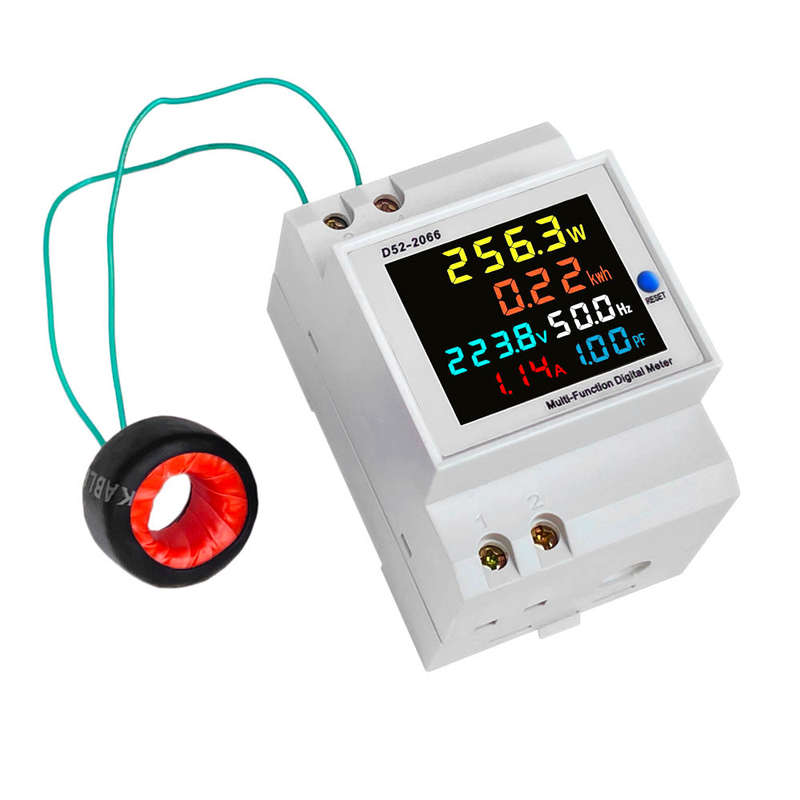 D52-2066 Multi-Function Meter Colorful LCD Display Voltage Current Active Power Frequency Elec