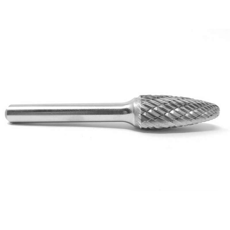1Pc Double Cut Tungsten Carbide Burr Bur Cutting Tool Die Grinder Bit 1/4 Inch Shank