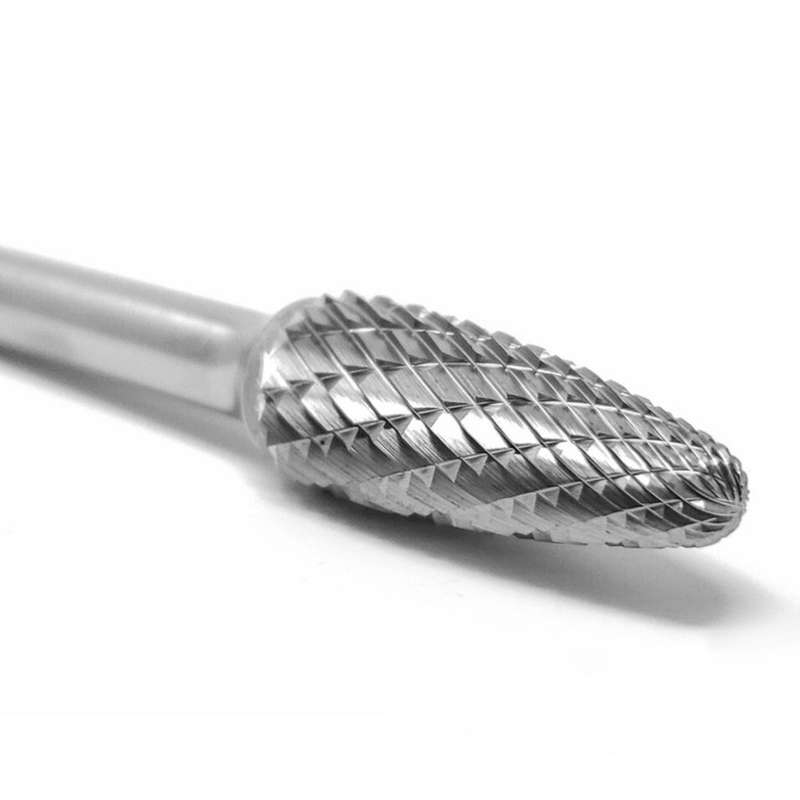 1Pc Double Cut Tungsten Carbide Burr Bur Cutting Tool Die Grinder Bit 1/4 Inch Shank