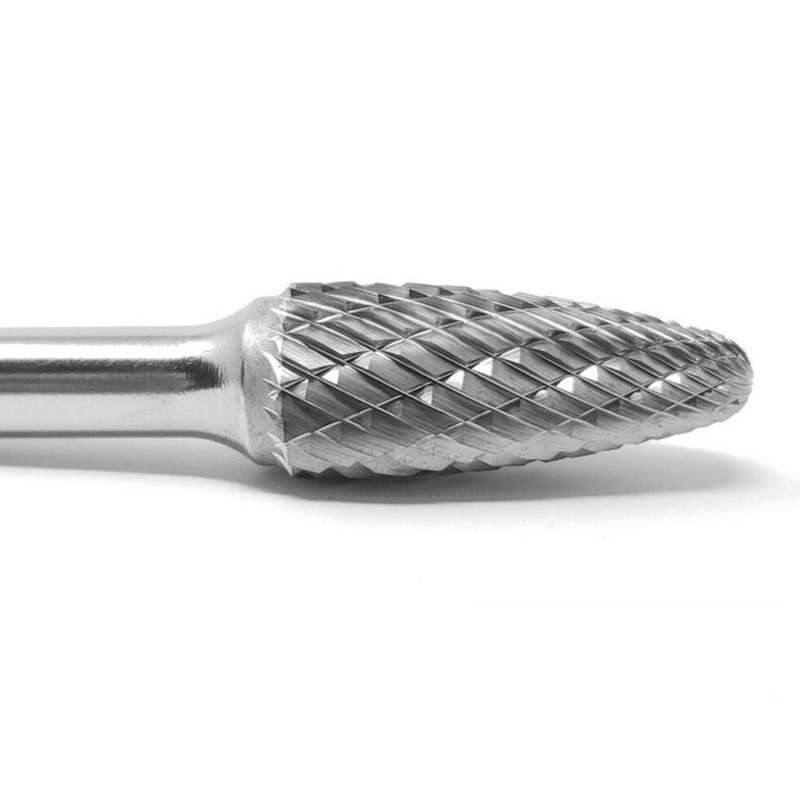 1Pc Double Cut Tungsten Carbide Burr Bur Cutting Tool Die Grinder Bit 1/4 Inch Shank
