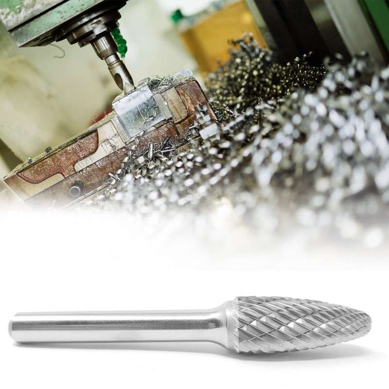 1Pc Double Cut Tungsten Carbide Burr Bur Cutting Tool Die Grinder Bit 1/4 Inch Shank