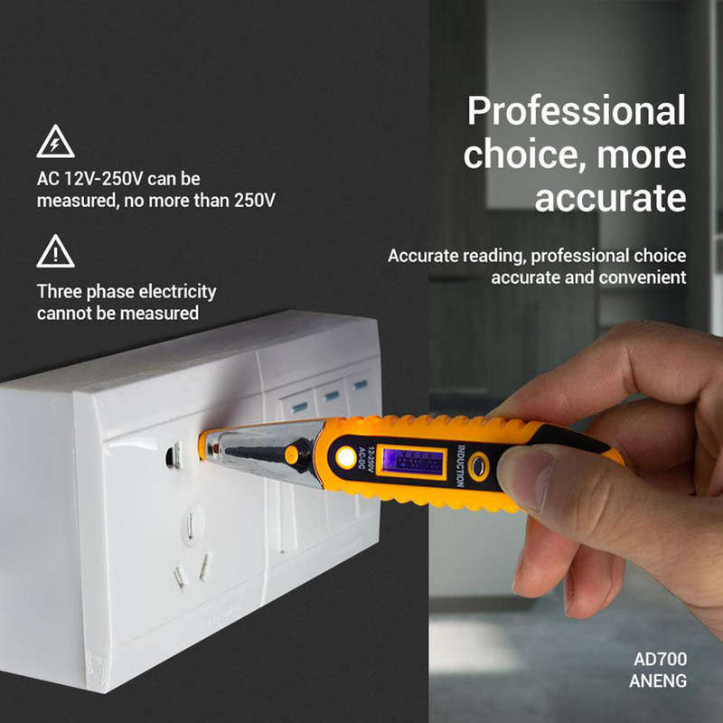 ANENG VD700 LED Digital Display Test Pen 12-250V Direct Current AC Current Zero Line Phase Lin
