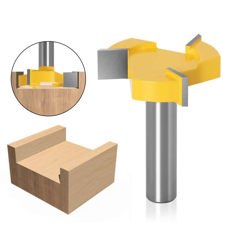 Spoilboard Surfacing Router Bits 1/2 inch Shank 3-Wings Slab Flattening Router Bit Planing Bit Wood