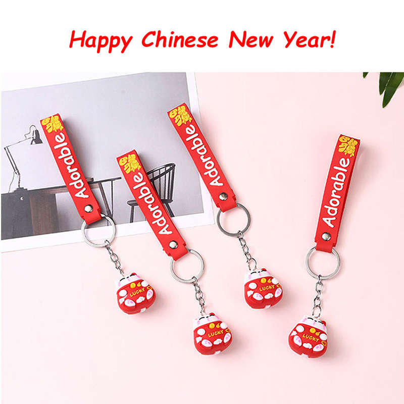Adorable Key Chain Plutus Cat  Cartoon Pattern  Lucky Cat Key Ring Cute Portable Hanging Decor