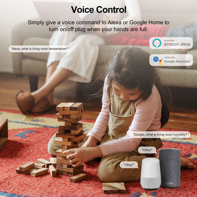 Tuya WiFi Intelligent Temperature Humidity Detector Sensors Intelligent Home Indoor Temperatur
