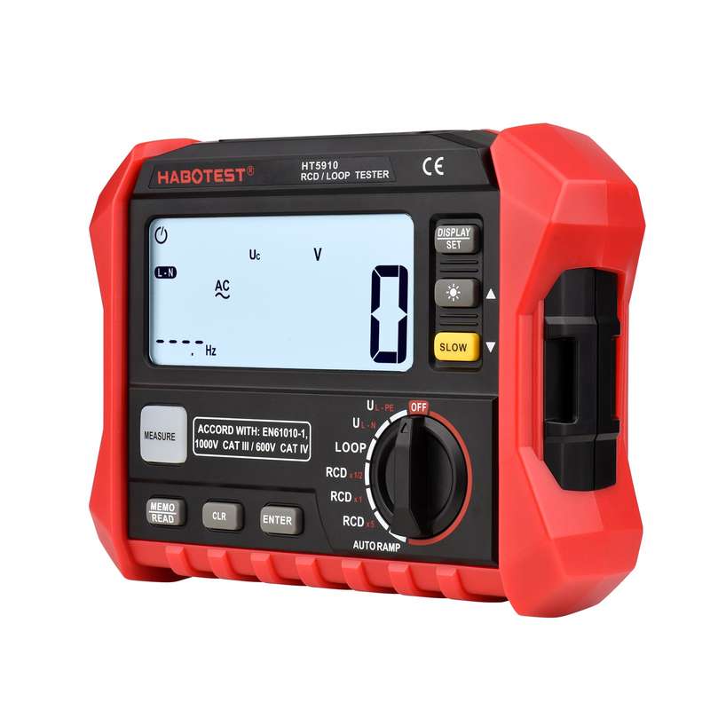 HABOTEST HT5910 4.7-inch LCD Digital Resistance Meter Leakage Switch Tester RCD/Loop Tester 1