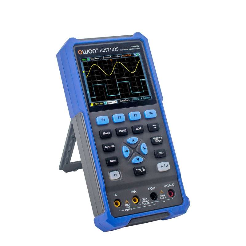 OWON HDS2102S 3 in 1 Handheld Digital Oscilloscope Multimeter Waveform Generator 100MHz 500MSa