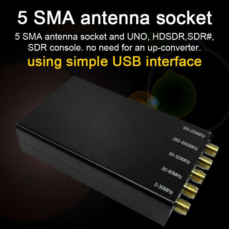 10kHz~1GHz Portable SDR Receiver RSP HF AM FM SSB CW Aviation Band Receiver Multiplatform Supp