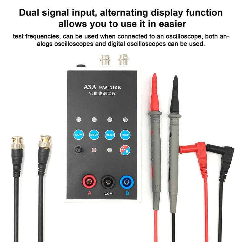 HW-210K Handheld Portable Dual-channel VI Curve Tester Circuit Board Online Detection ASA Test