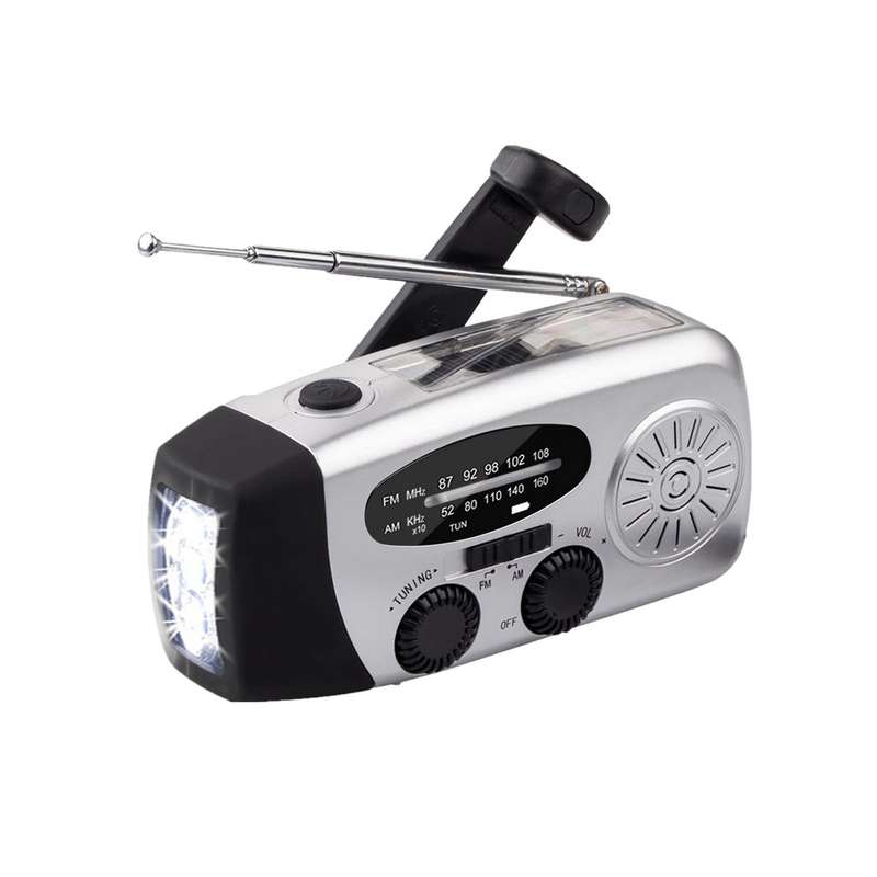 Emergency Radio Hand Crank Solar Weather Radio 1200mAh AM / FM / NOAA Emergency Weather Radio Portab