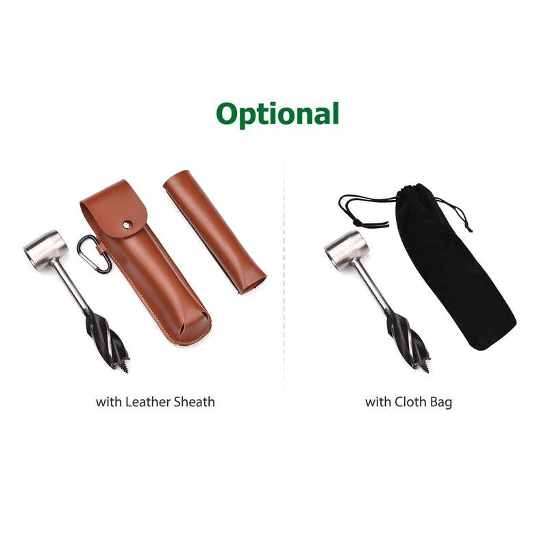 Survival Tool 4-Edge Manual Auger Settler Wrench Bushcraft Scotch Eye Hand Auger Drill for Wo