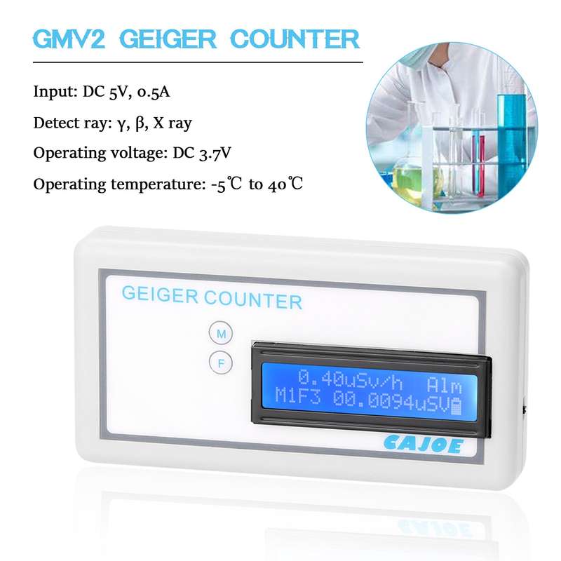 GMV2 Portable Handheld Geiger Counter Assembled Nuclear Radiation Detector   X Rays