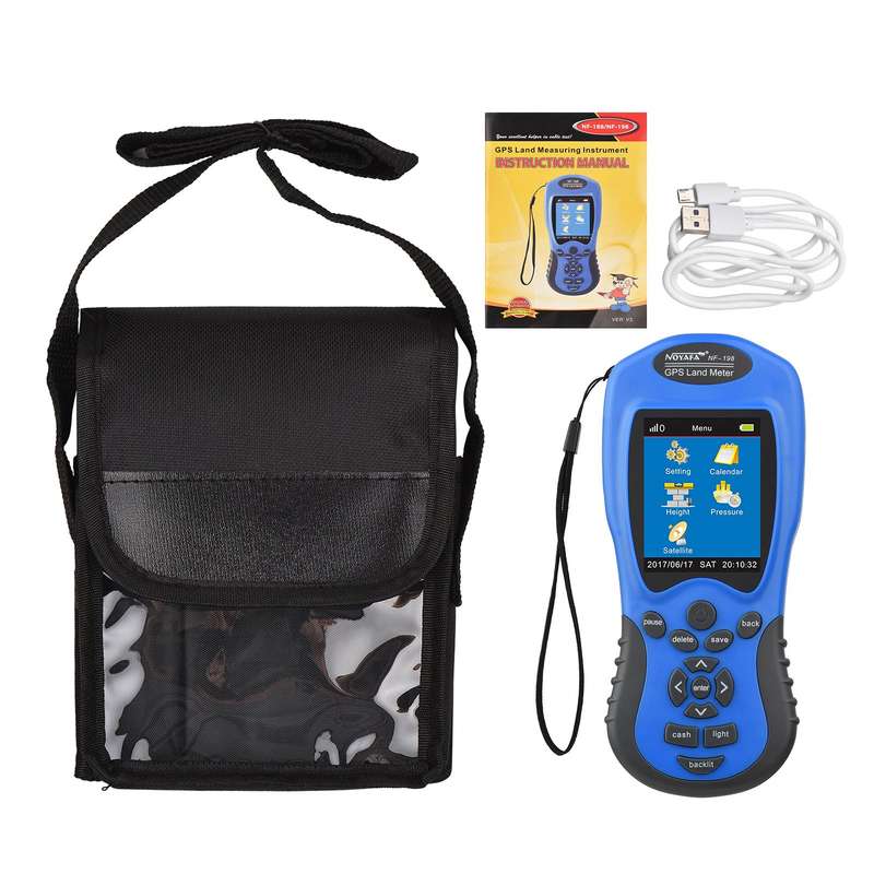 NOYAFA NF-198 GPS Land Meter Handheld Digital LCD Farmland Area Length Height Pressure Satell