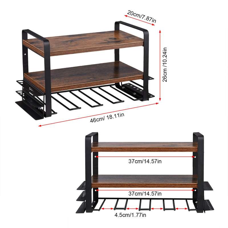 Power Tool Storage Organizer Wall Mount Heavy Duty Tool Holder Three Layer Multifunctional Too