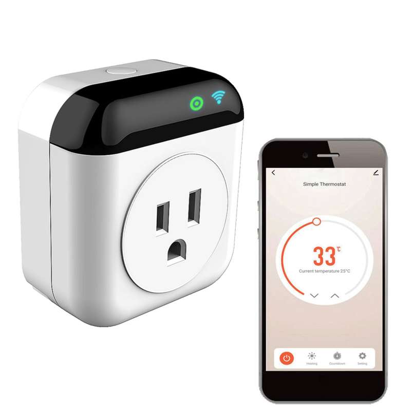 Programmable Smart Wifi Thermostat Plug Outlet Mini Temperature Controller 10A Plug-in Socket APP Co