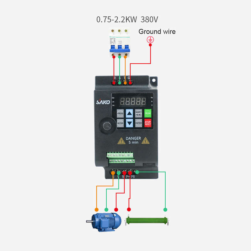 3 Phase 380V Vector Inverter VFD Variable Frequency Converter for Stepless Motor Speed Control