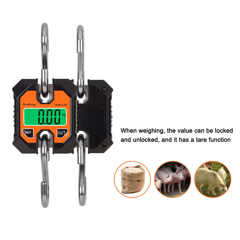 WeiHeng 100kg/50g Portable Electronic Hanging Scale Multifunctional Small Electronic Scale KG