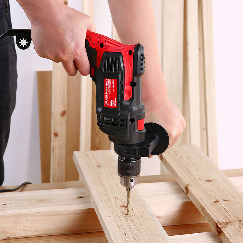 Hammer Drill Impact Drill 850W 3000 RPM Hand Electric Drill with 360 Rotating Handle Hammer and Dri