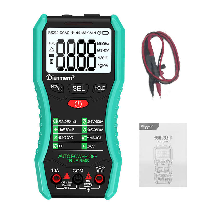 Portable Digital Multitester Backlight Voltmeter Handheld LCD Digital Multimeter Intelligent