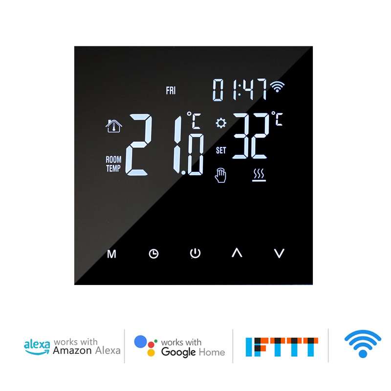 WIFI Smart Heating Thermostat Digital Temperature Controller Mobile Phone APP Control Touchscr