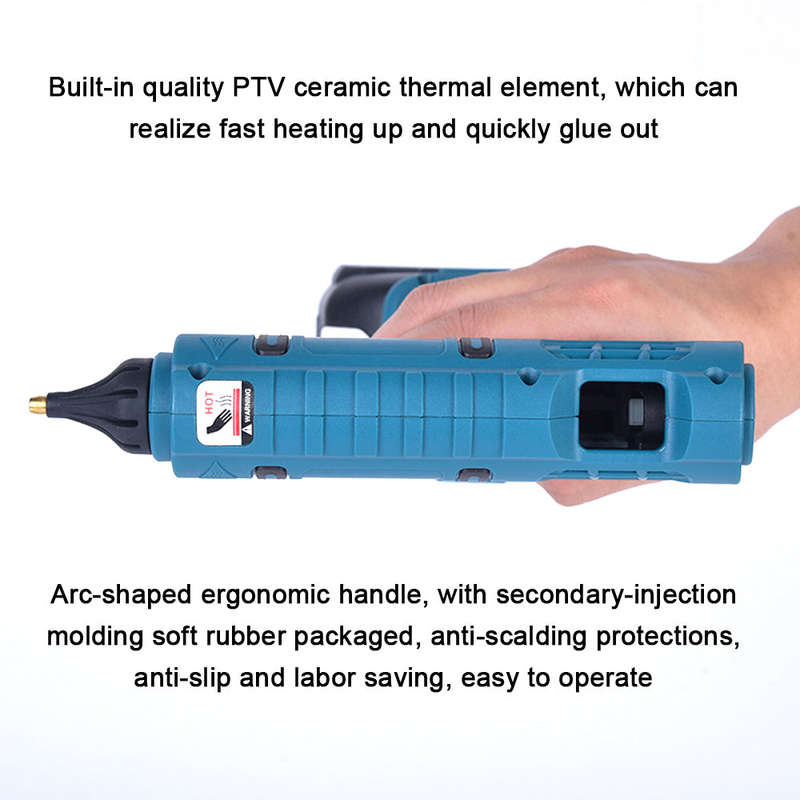 Electric Hot Melt Glue Machine Portable Cordless Lithium Glue Extrusion Tool Applicator for Home DIY