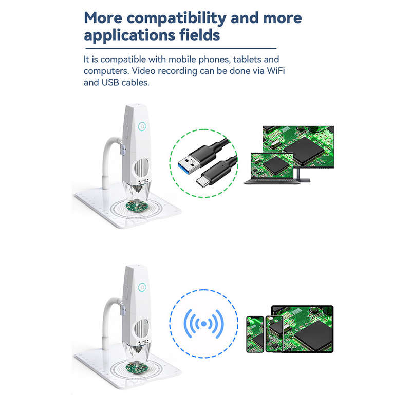 2MP 1080P WiFi Electron Microscope USB Mobilephone Computers Connecting Microscope Photo Video Takin