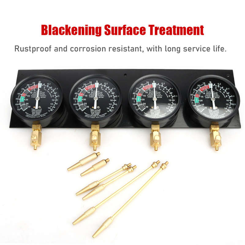4-Cylinder Vacuum Carburetor Synchronization Balancer Gauge Universal Carb Synchronizer Balancing Ga