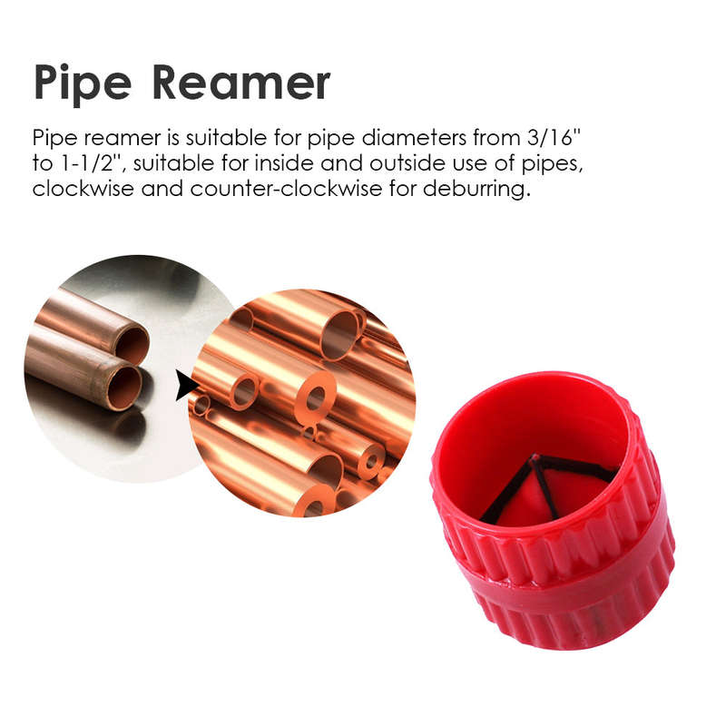 4-in-1 Copper Pipe Cleaner and Reamer Set Polishing Tubing Chamfer Tool Tube Inner / Outside Deburri