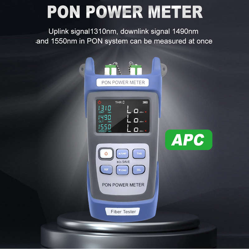 Handheld PON Power Meter Optical Fiber Tester Network Engineering Ten Data Storage 1310nm 149