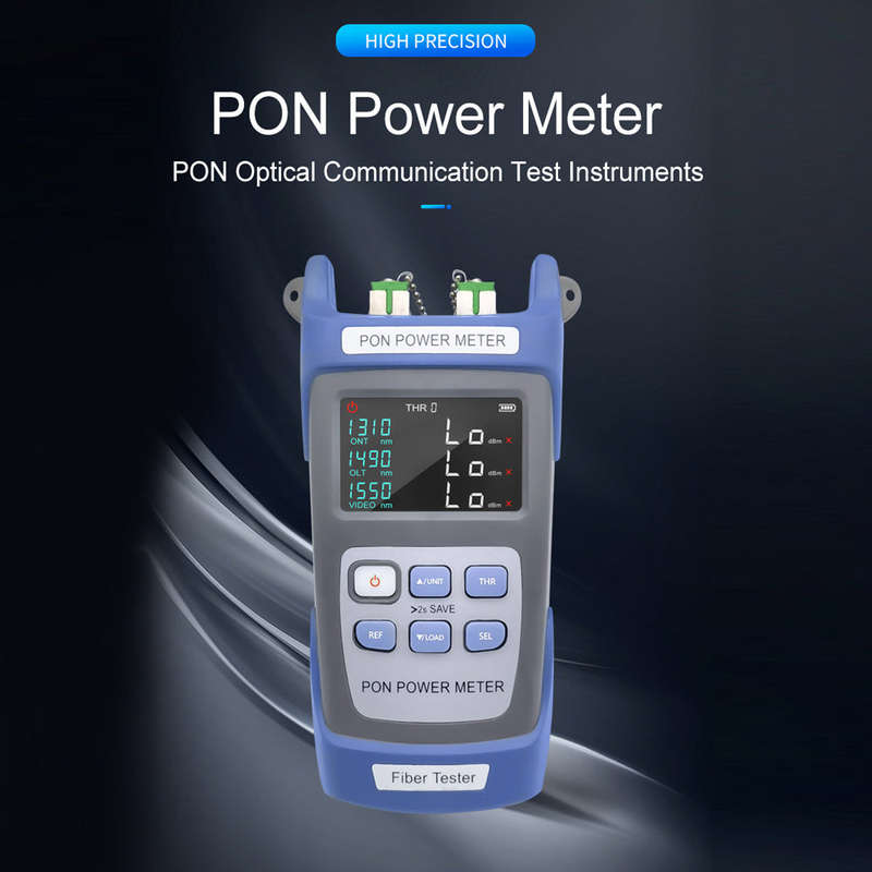 Handheld PON Power Meter Optical Fiber Tester Network Engineering Ten Data Storage 1310nm 149