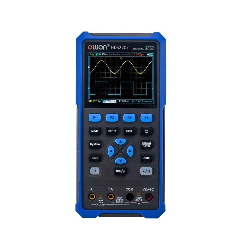 OWON HDS2202 Handheld Digital Oscilloscope Multimeter 200MHz 1GSa/s Dual Channels Oscilloscope
