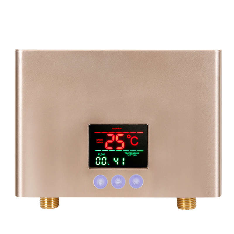 Instant Water Heater 3KW Mini Electric Tankless Water Heater Wall-Mounted with LED Display 3-L