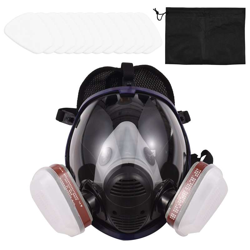 Gases Mask Chemical Sprays Paint Anti-formaldehyde Activated Carbon Mask Silicone Full Face Filters