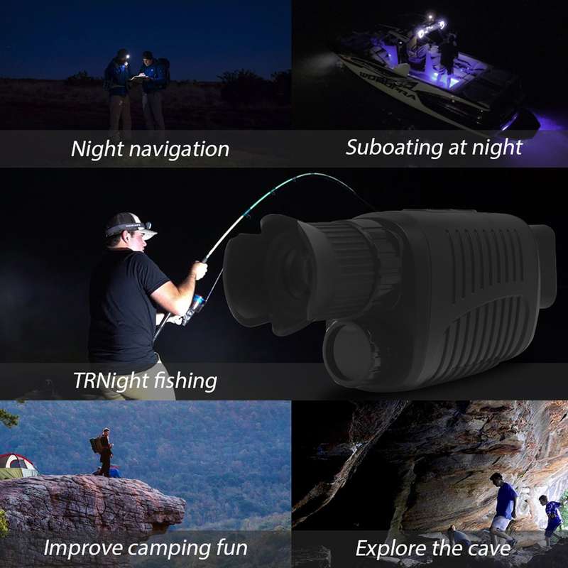 Outdoor Night-Visions Device Infrared Optical Monocular Device 10 Languages 5X Digital Zoom Photo Vi