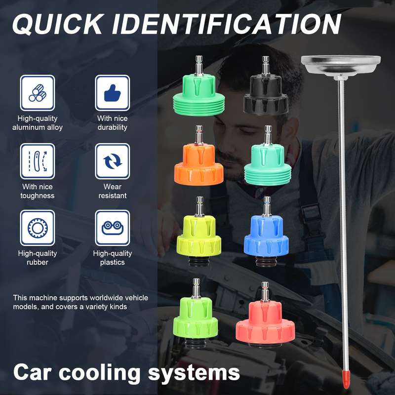 Universal Car Tanks Leak Detection Automotive Leakage Detector Tool Radiator Water Pressure Te