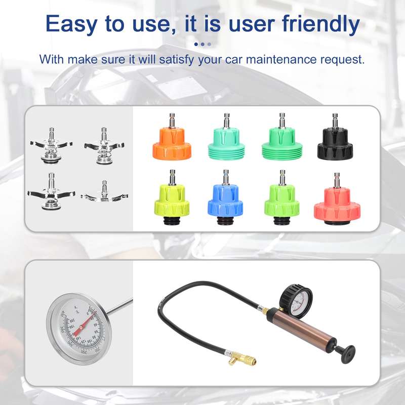 Universal Car Tanks Leak Detection Automotive Leakage Detector Tool Radiator Water Pressure Te