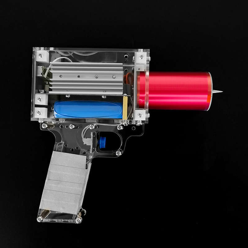 Portable Handheld Tesla Coil ArtificialLightning Generator 130mm Electric Arc Generator Scien