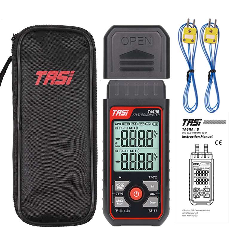 TASI TA611B K/J Thermometer Thermocouple -200~1372/ -328~2501 Handheld Digital LCD Temperatu