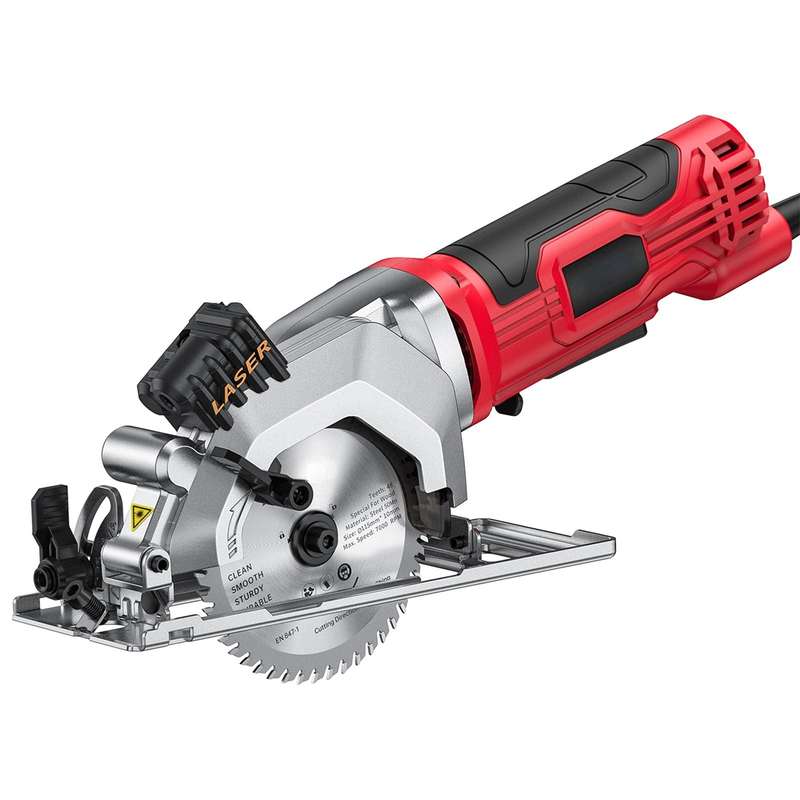 Mini Circular Saw 5.8Amp 4-1/2 Inch Compact Circular Saw 3700RPM Electric Circular Saws with Laser C