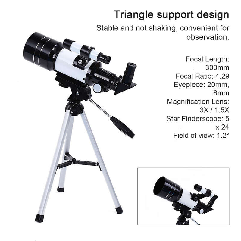 Outdoor Telescope High Clear Astronomical Refracting Telescope Professional Stargazing Telescope Com